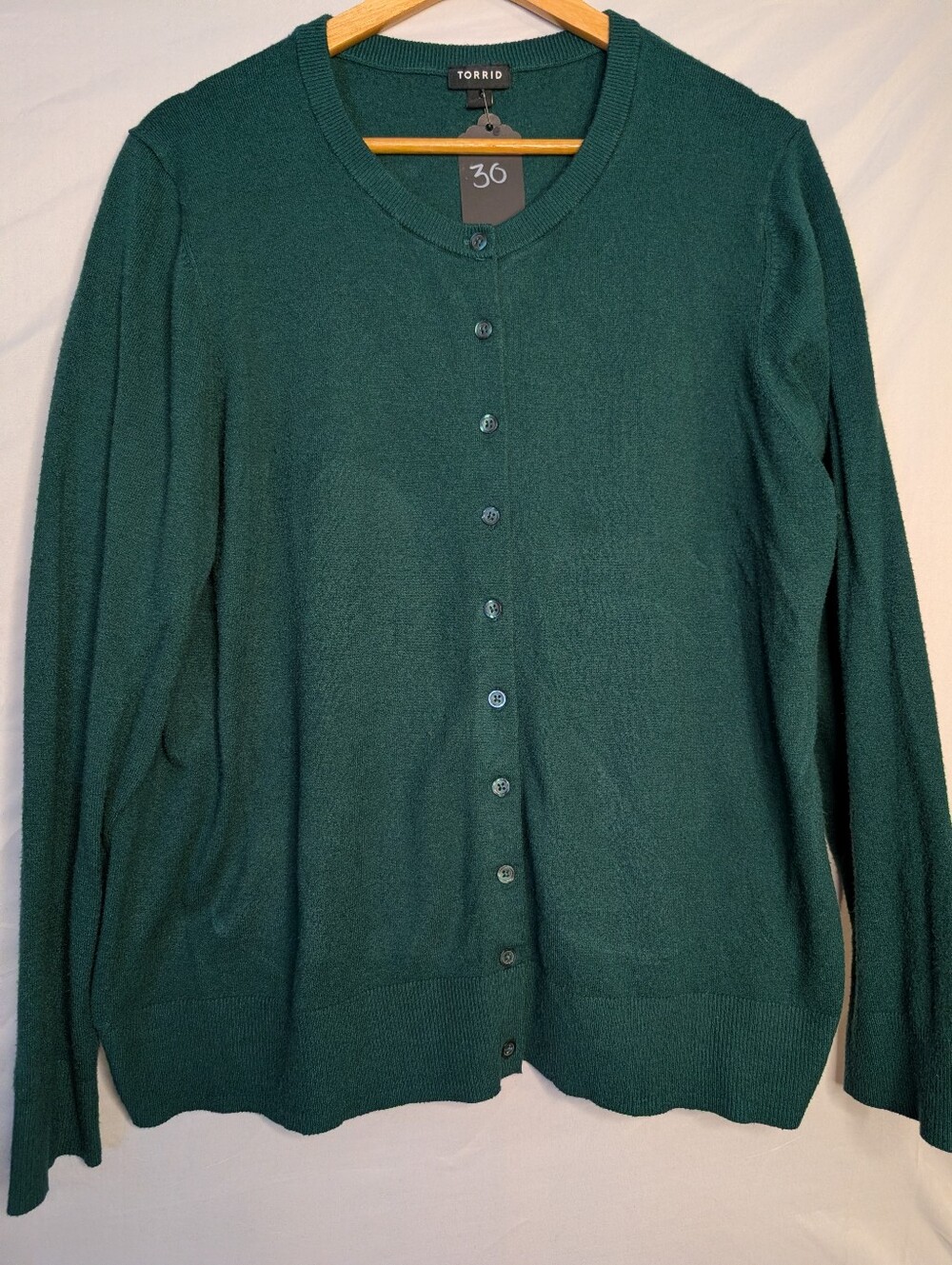 Torrid Emerald Teal Button Front Cardigan Sweater Size 2 18/20